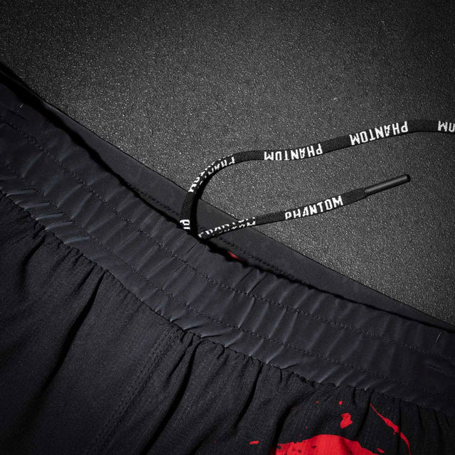 Shorts de MMA Phantom Athletics Fusion-R Reaper – Noir/Rouge