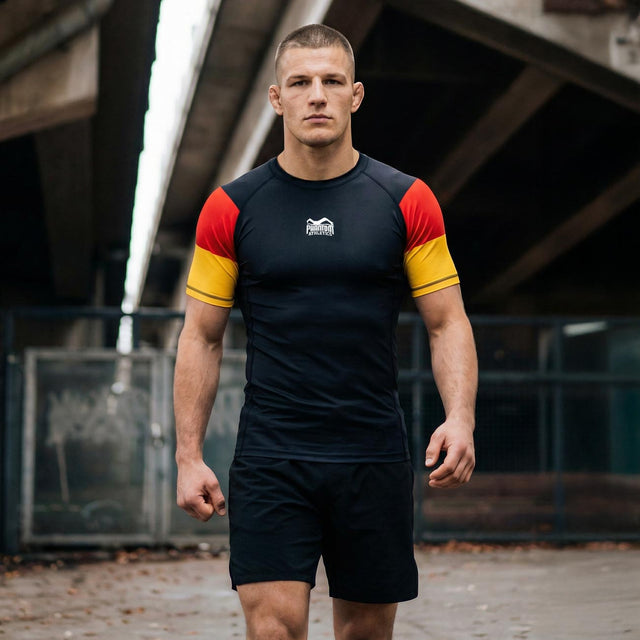 Rashguard Phantom Athletics Germany Maniche Corte – Nero/Rosso/Oro