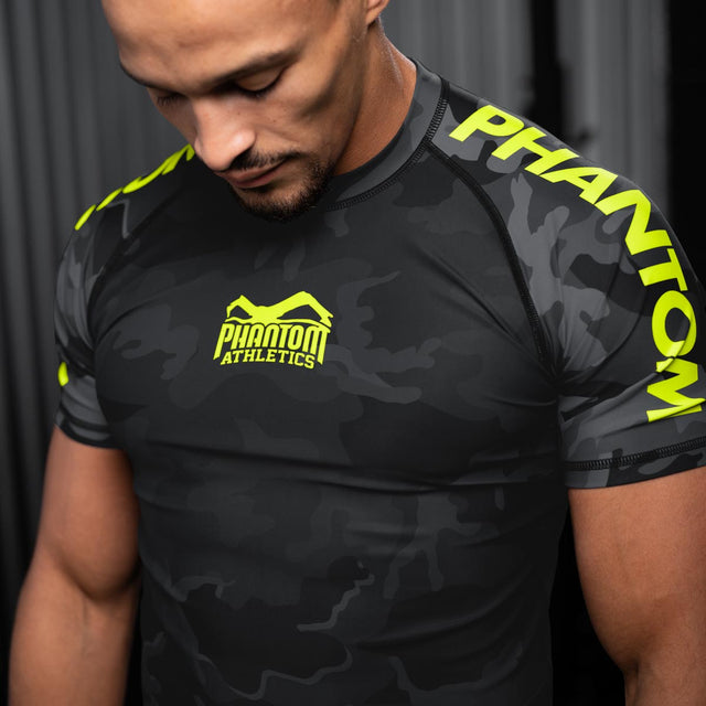 Phantom Athletics Rashguard EVO Neon – Černý/Neonový