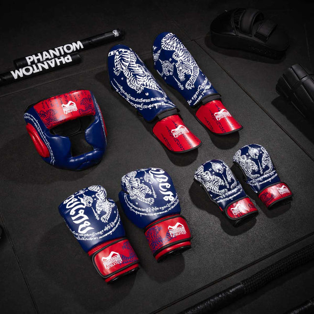 Espinilleras Phantom Athletics Muay Thai – Azul