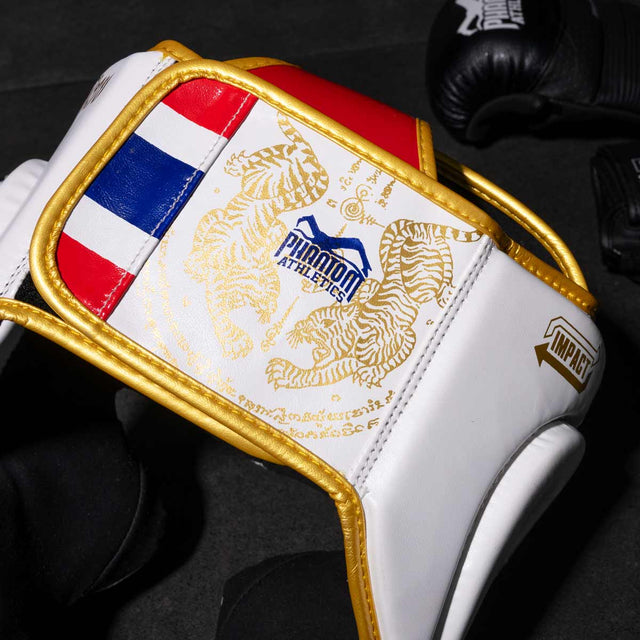 Casque de boxe Phantom Athletics Muay Thai – Blanc/Or