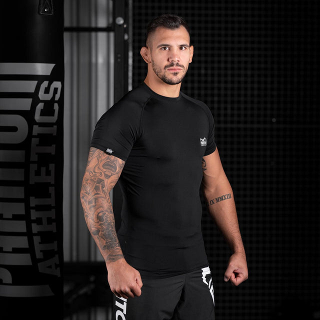 Rashguard Phantom Athletics Tactic Manches Courtes – Noir