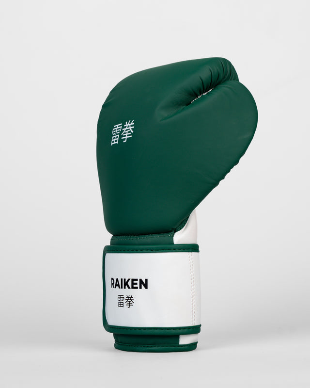 Luvas de boxe Raiken KAZE – Verde-escuro/Branco