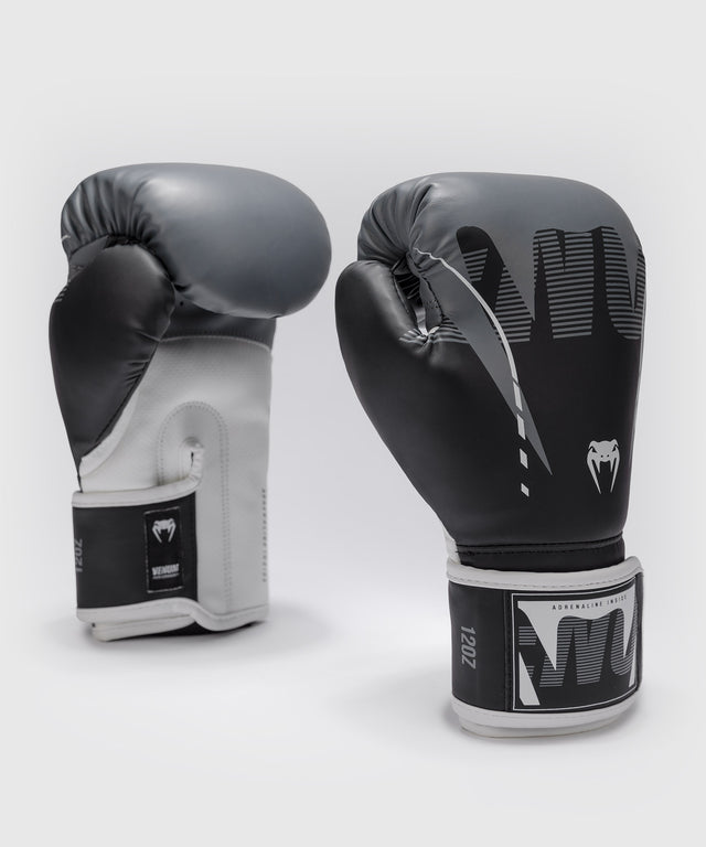 Venum Boxhandschuhe Adrenaline – Schwarz/Silber Grau