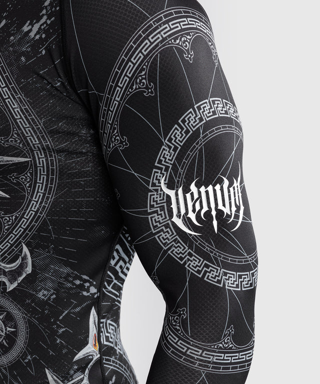 Rashguard Venum Gladiator 5.0 Maniche Lunghe – Nero/Argento