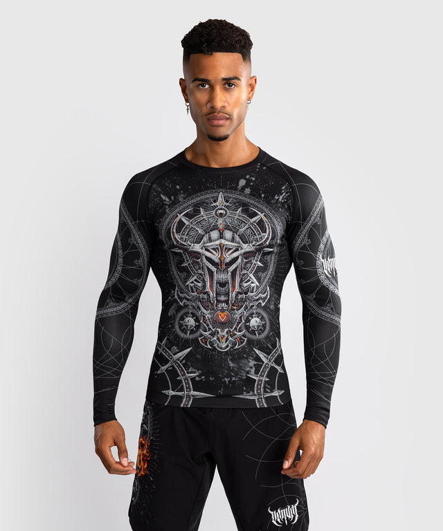 Rashguard Venum Gladiator 5.0 Maniche Lunghe – Nero/Argento