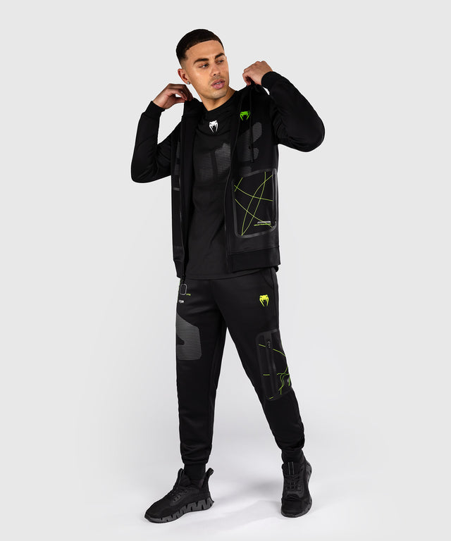 Venum Training Camp 4.0 Full-Zip Hoodie - Czarny/Neon Zielony