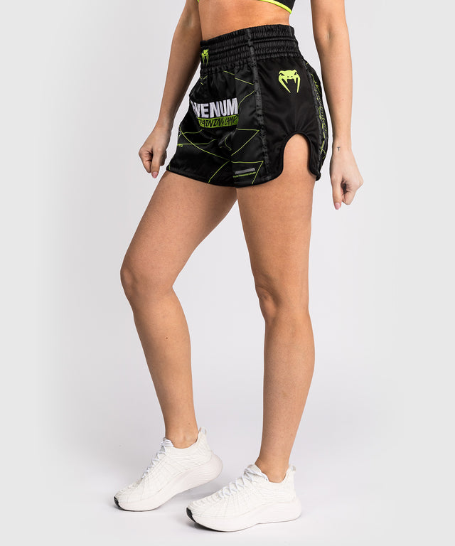 Pantaloncini Muay Thai Venum Training Camp 4.0 – Nero/Verde Neon