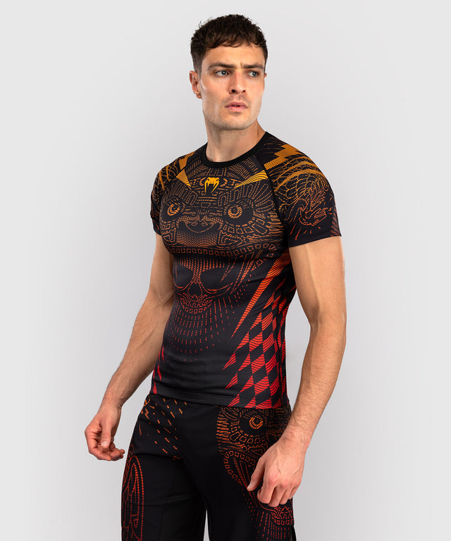 Venum Rashguard Korte Mouwen Quetzal Fury - Zwart/Rood