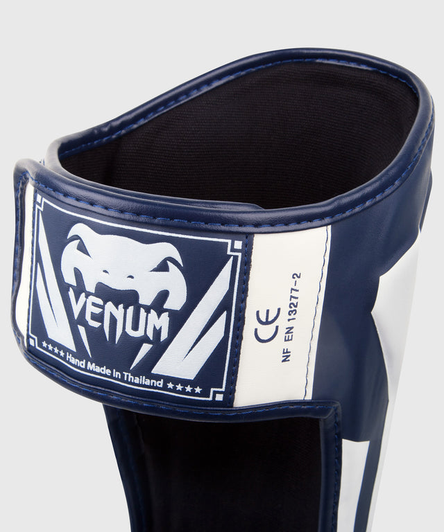 Venum Scheenbeschermers Kickboks Elite - Navy Blauw/Wit