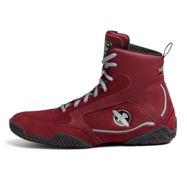 Botas de boxeo Hayabusa Pro – Burdeos/Gris