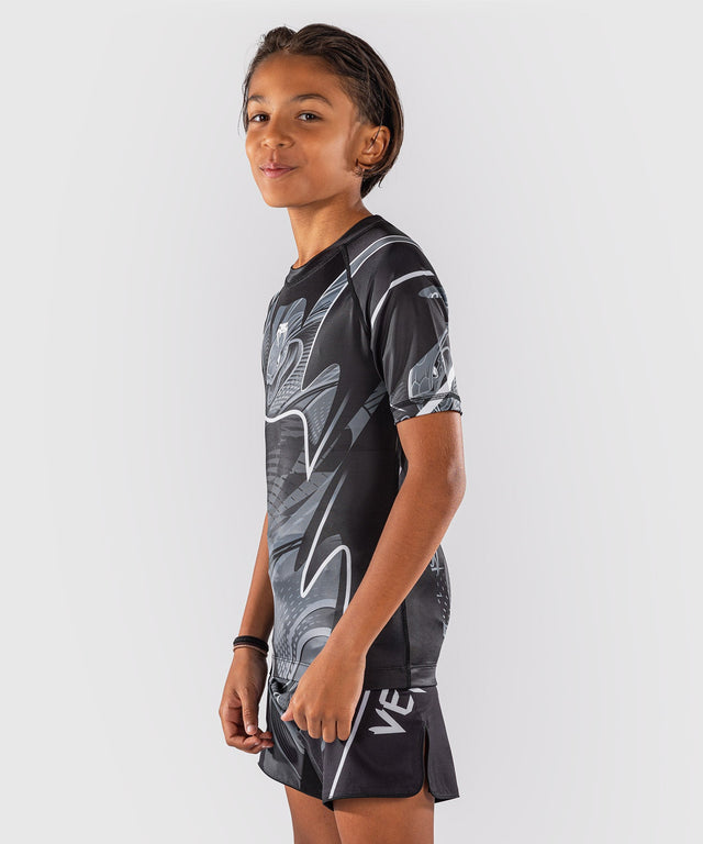 Venum Rashguard Crimson Viper 2.0 Short Sleeve Kids – Black/Grey