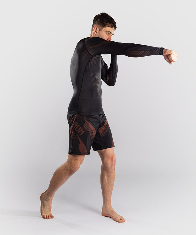 Venum Rashguard No-Gi 6.0 Long Sleeves – Black/Brown