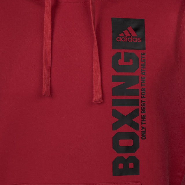 Adidas Hoodie senza maniche Boxing – Rosso/Nero