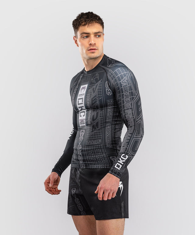 Venum Rashguard Karate Combat Dlouhé rukávy - Černá/Šedá