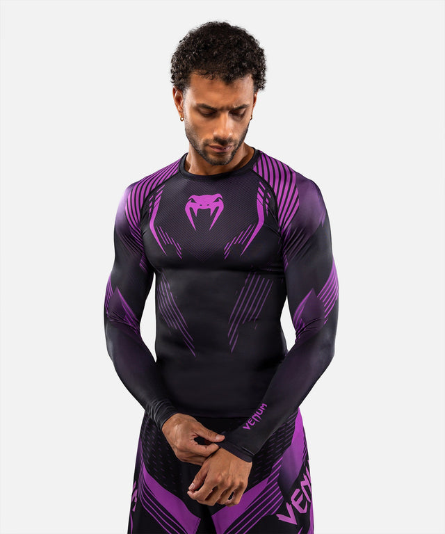 Rashguard Venum No-Gi 6.0 Maniche Lunghe – Nero/Viola