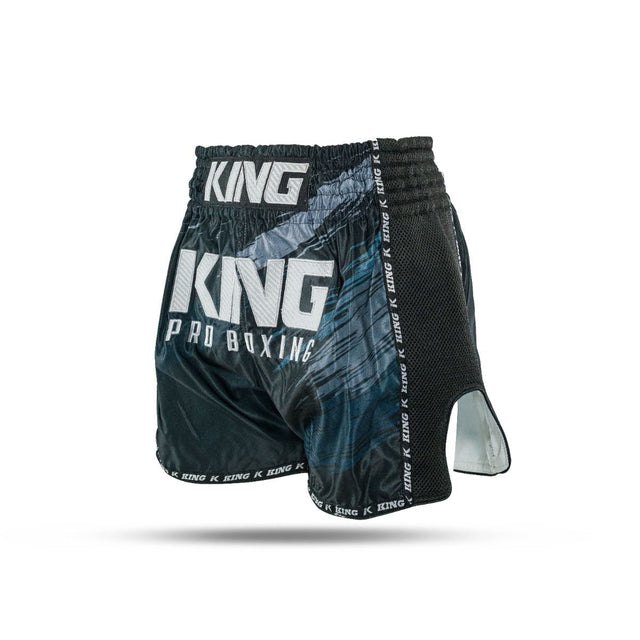 King Pro Boxing Kickboxing shorts Storm – Sort/Grå