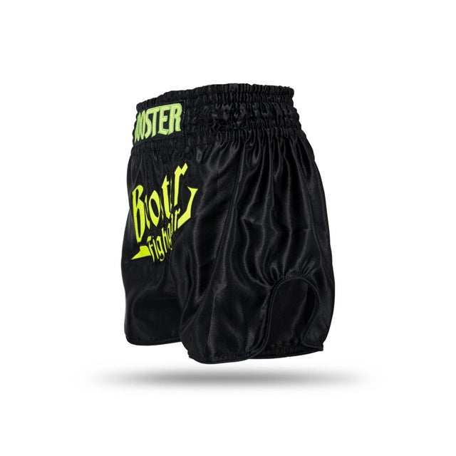 Shorts de kickboxing Booster Thunder – Noir/Jaune
