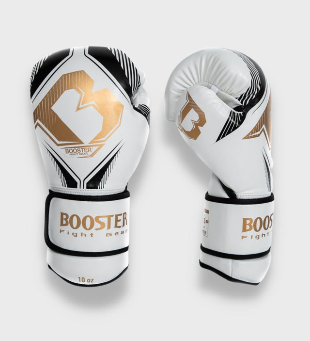 Booster Boksehandsker Bangkok – Hvid/Sort/Guld – Boksehandsker