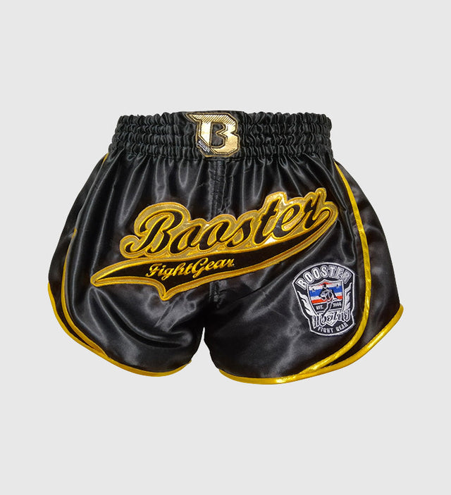 Booster Kickboks Broekje Retro Slugger 1 - Zwart/Geel - Shorts