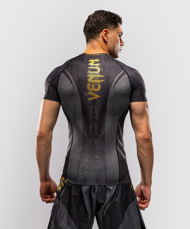 Venum Rashguard Galactic 3.0 Korta ärmar – Svart/Guld