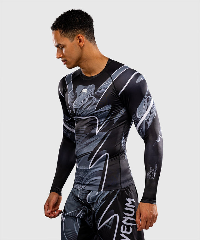 Rashguard Venum Crimson Viper 2.0 – Dlouhé rukávy – Černý/šedý