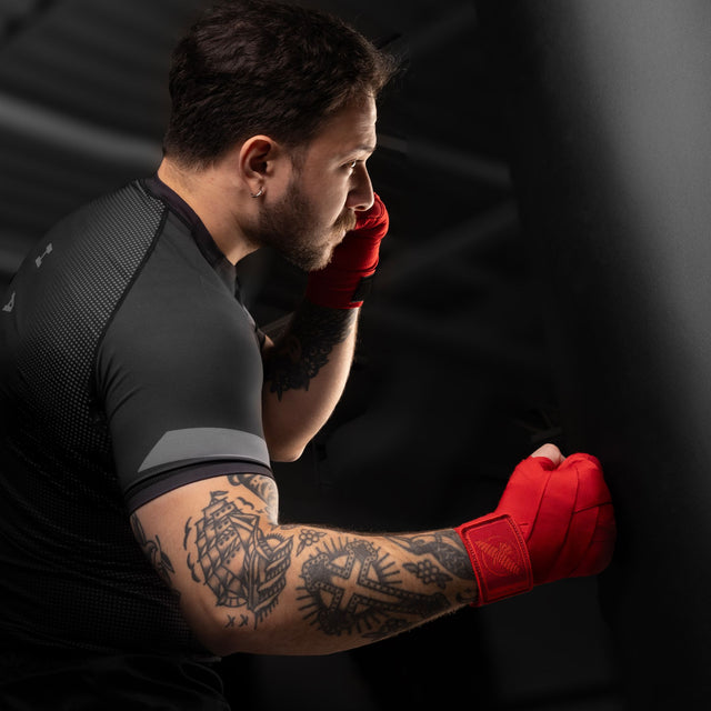 Hayabusa Håndbind Knuckle Guard – Rød