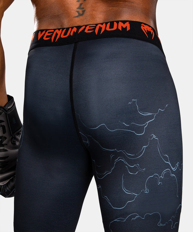 Pantaloncini a compressione Venum Thunder Dragon – Nero/Grigio/Rame