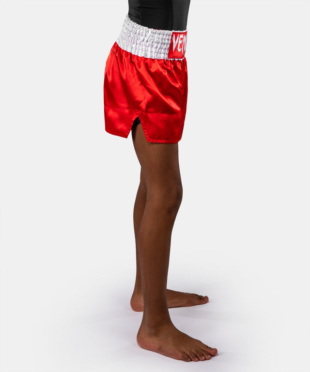 Shorts de Muay Thai Venum Classic Enfant - Rouge feu