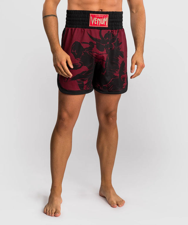 Shorts de boxe Venum x Assassin's Creed Shadows – Bordeaux/Noir