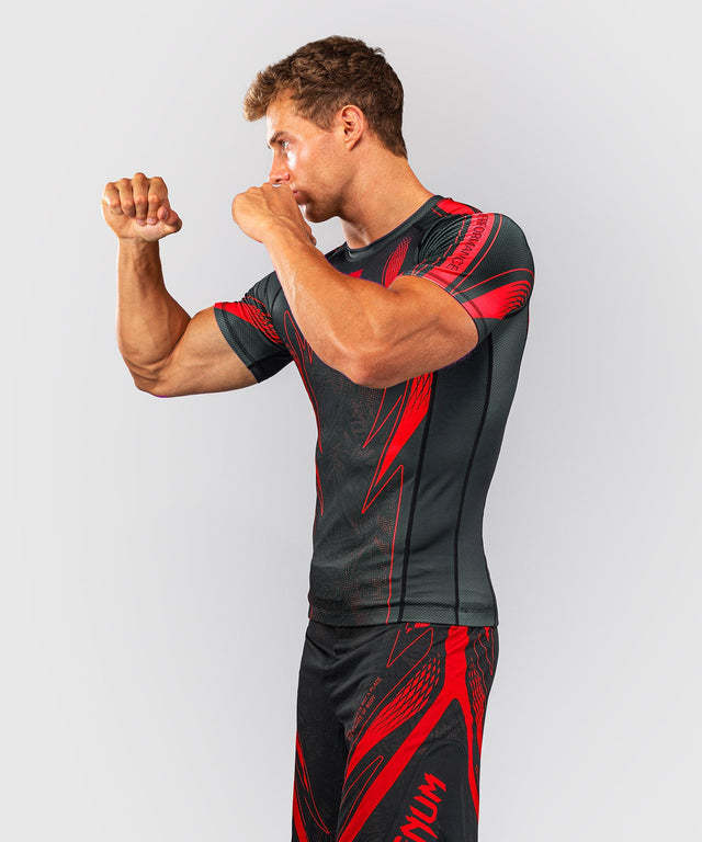 Venum Rashguard Amazonia Reborn Kurzarm - Schwarz/Rot