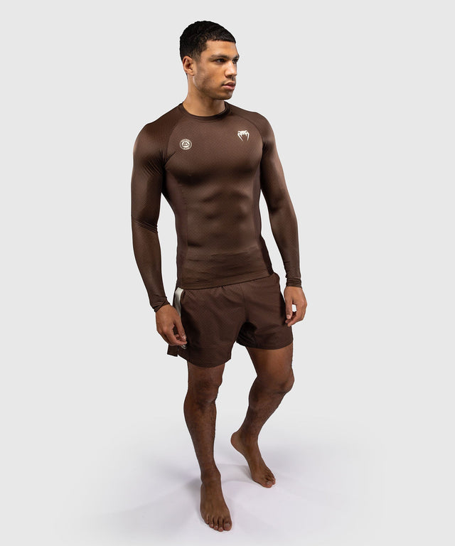 Venum Rashguard x Roger Gracie Academy Lange Ärmel – Dunkelbraun