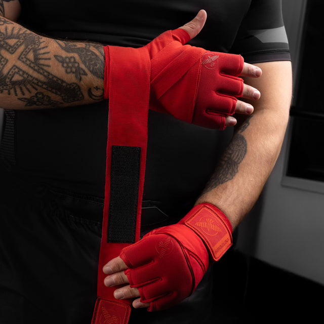 Hayabusa Håndbind Knuckle Guard – Rød