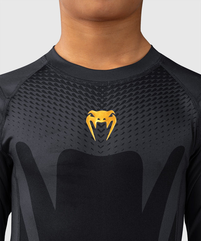 Venum Attack Rashguard Korte Mouwen Kinder – Schwarz/Gold