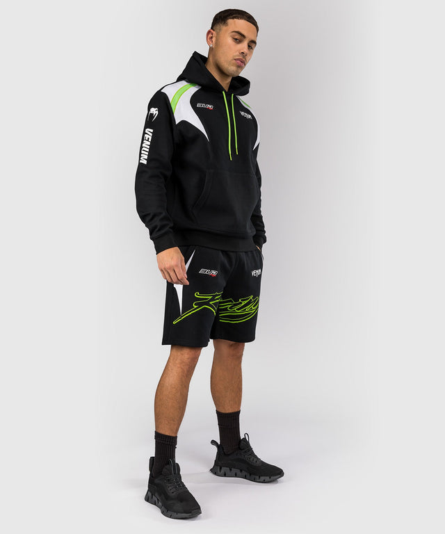 Spodenki Venum x Bud Racing – Czarne/Białe/Limonkowe