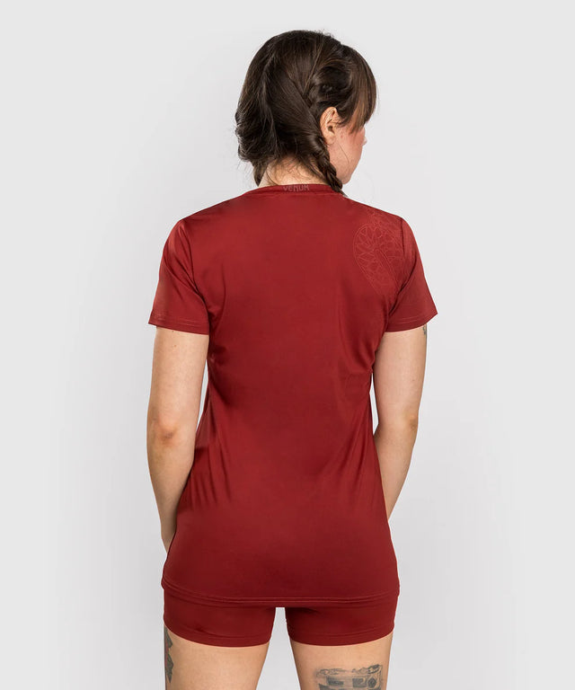 Camiseta Venum Serpenti Dry Tech para mujer – Burdeos