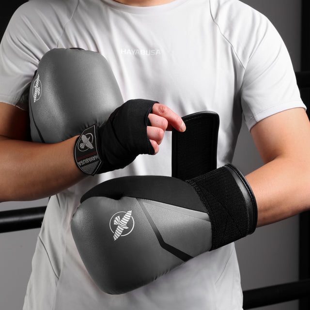 Luvas de boxe Hayabusa E1 – Cinzento/Preto