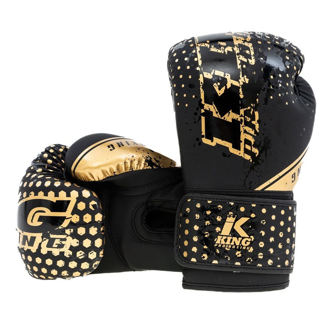 Luvas de boxe King Pro Boxing Hexagon Criança – Preto/Ouro