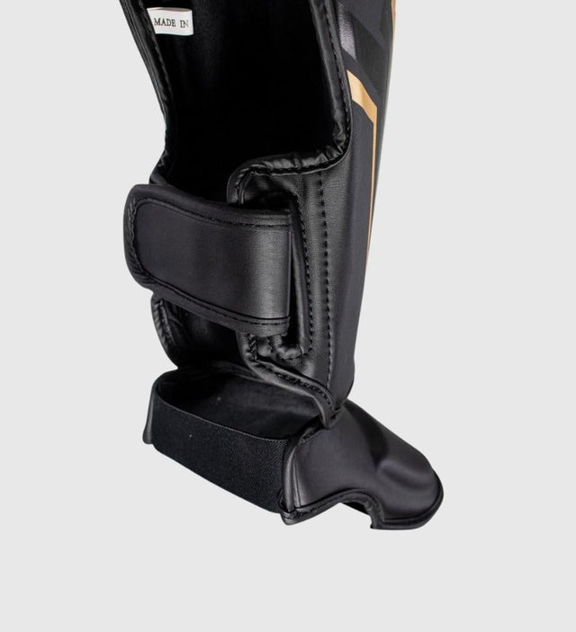 Espinilleras King Kickboxing Thor – Negro/Oro – Espinilleras