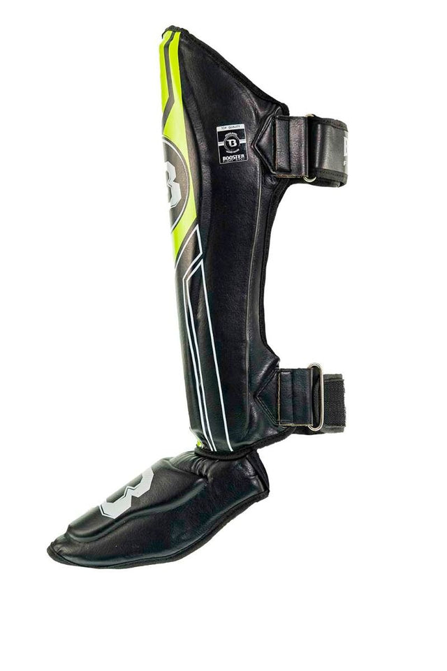 Booster Kickboks Scheenbeschermers V9 - Zwart/Geel