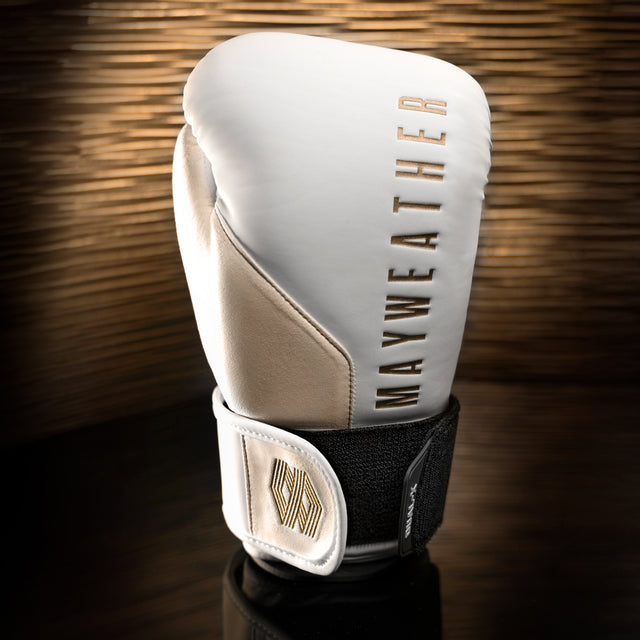 Luvas de boxe Hayabusa x Mayweather Champ – Branco/Ouro