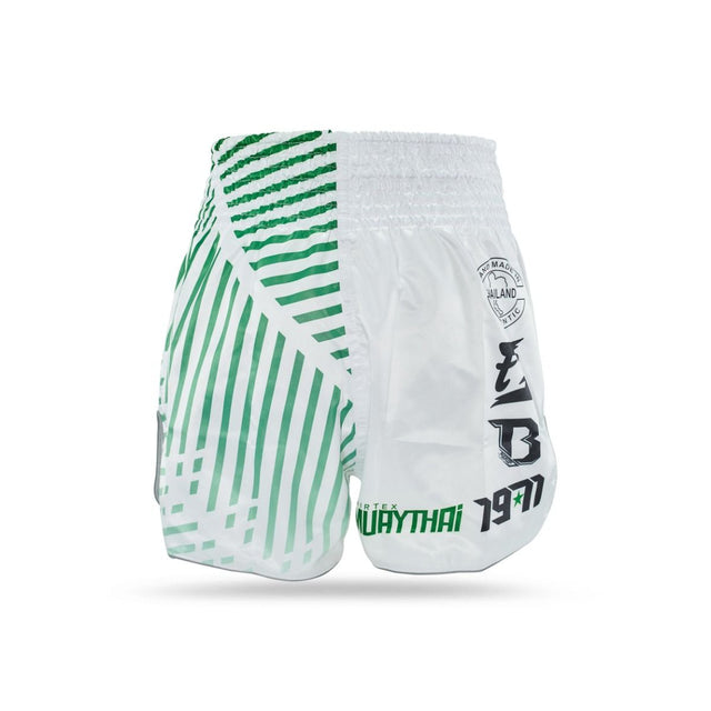 Calções de Muay Thai Fairtex FXB Racer – Branco/Verde