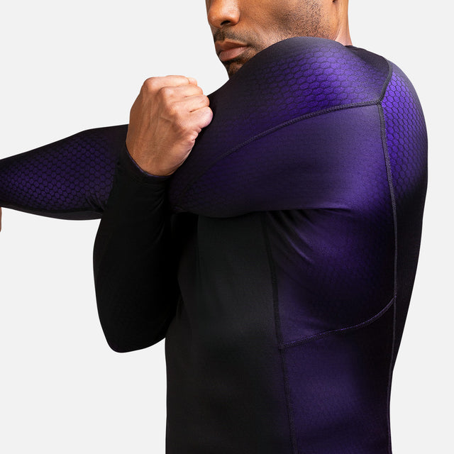 Rashguard Hayabusa Fusion Maniche Lunghe – Nero/Viola