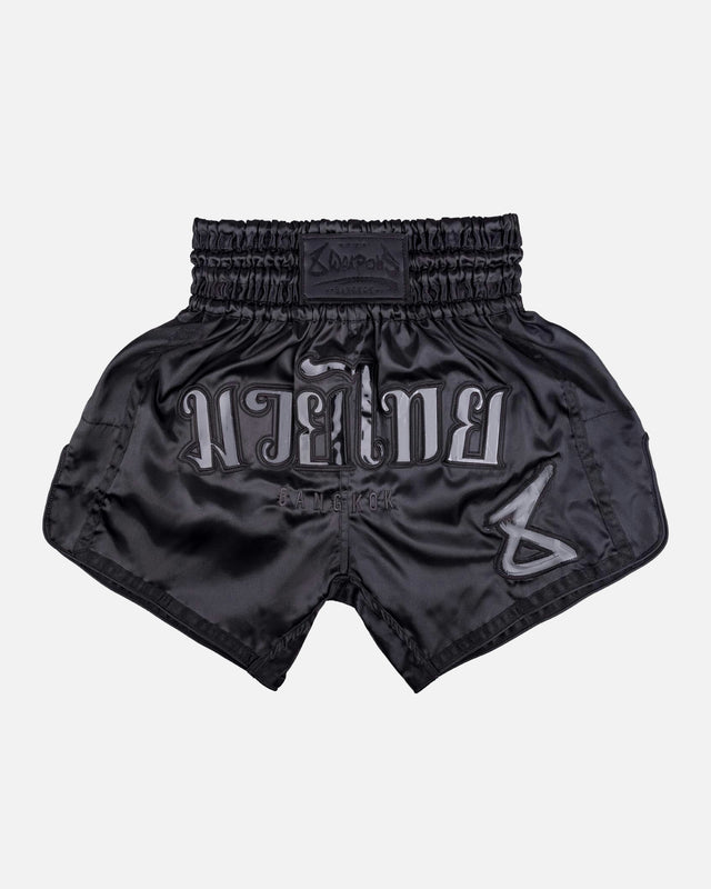8 WEAPONS Muay Thai shorts Bangkok – Sort
