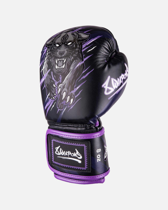 Gants de boxe 8 WEAPONS Beastial Panther Enfant – Noir/Violet