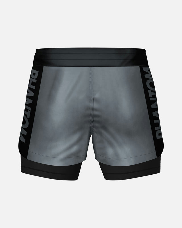 Shorts de compression Phantom Athletics Fusion 2in1 Apex – Gris