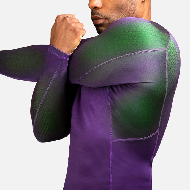 Rashguard Hayabusa Fusion Mangas Compridas – Roxo/Verde