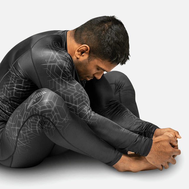 Shorts de compression Hayabusa Geo – Gris