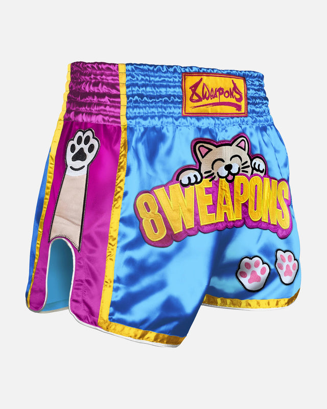 8 WEAPONS Muay Thai shorts Meow Thai – Blå/Lilla