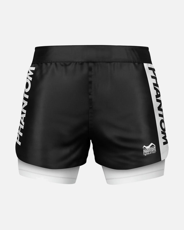 Calções de compressão Phantom Athletics Fusion-R 2in1 Ranked – Preto/Branco